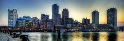 Details about   Boston Massachusetts Skyline at Sunset Canvas Wall Art HIGH QUALITY